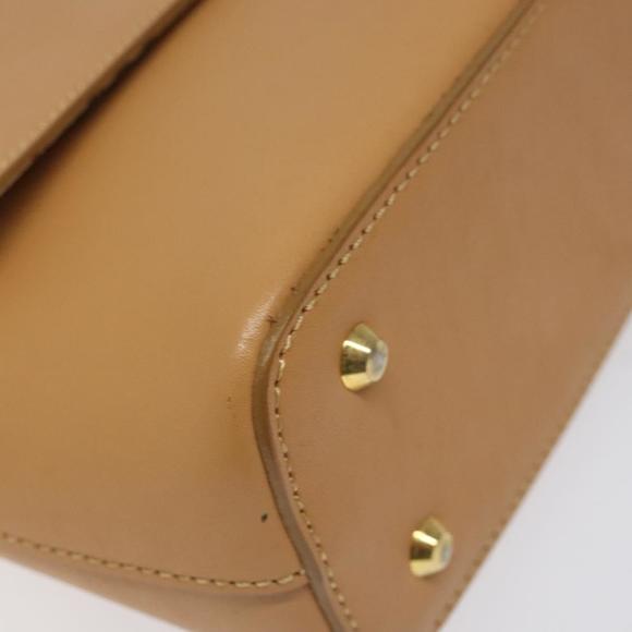 BURBERRY Shoulder Bag Leather Beige Gold Auth ep8012 - Picture 11 of 16